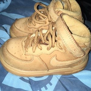 Toddler Wheat Air Force ones